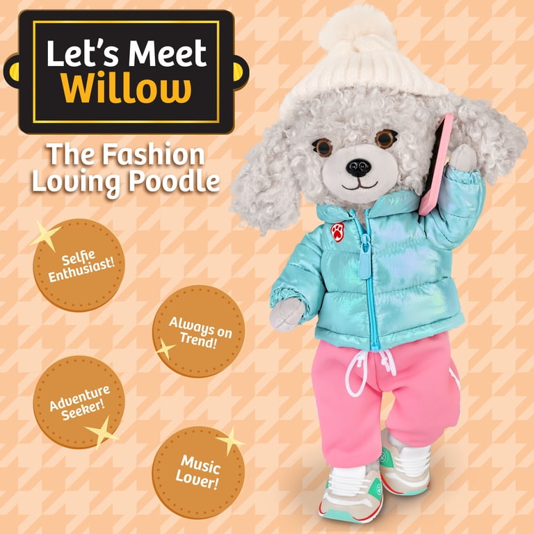 Woof & Co Willow Poseable Plush Poodle Fashion Doll, 15" photo 2