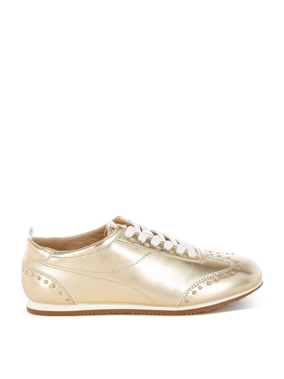 Yorika Studded Metallic Pleather Sneakers