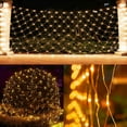 thumbnail image 3 of SHANJIA Garden Net Lights Battery Operated, 2mx3m 192LEDMesh Fairy String Lights Fairy Net Lights 8 Modes Waterproof Net Mesh String Lights for Garden Balcony Decor, 3 of 8