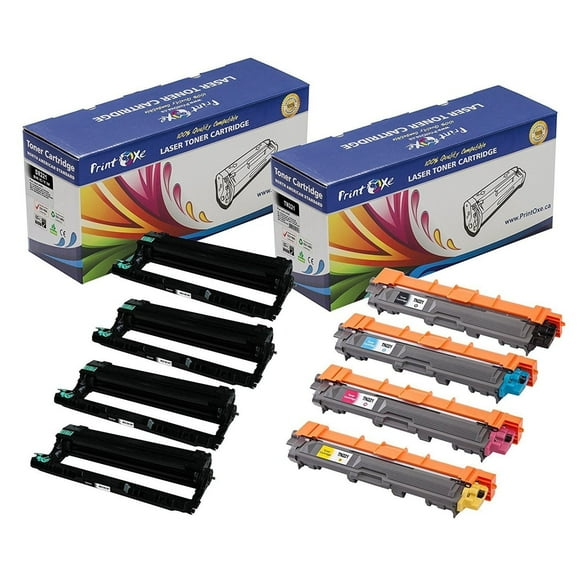 DR221CL Drums Set & TN221 / 225 Toners Set for Brother HL 3140CW 3150CDN 3150CDW 3170CDW 3180CDW / DCP 9020 9020CDW 9020CDW / MFC 9130CW 9140CDN 9140CDW 9330CDW 9340CDW