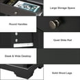 thumbnail image 6 of IVV Console Sofa Table with Ample Storage, Retro Kitchen Buffet Cabinet Sideboard with Open Shelves and 3 Drawers, Accent Storage Cabinet for Entryway/Living Room Black Color, 6 of 9
