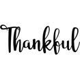 thumbnail image 1 of ViaVinyl Home Interior Decal Collection. Many Words and Sayings for Interior Design, Motivation and Wall Art! (Thankful, Black), 1 of 1