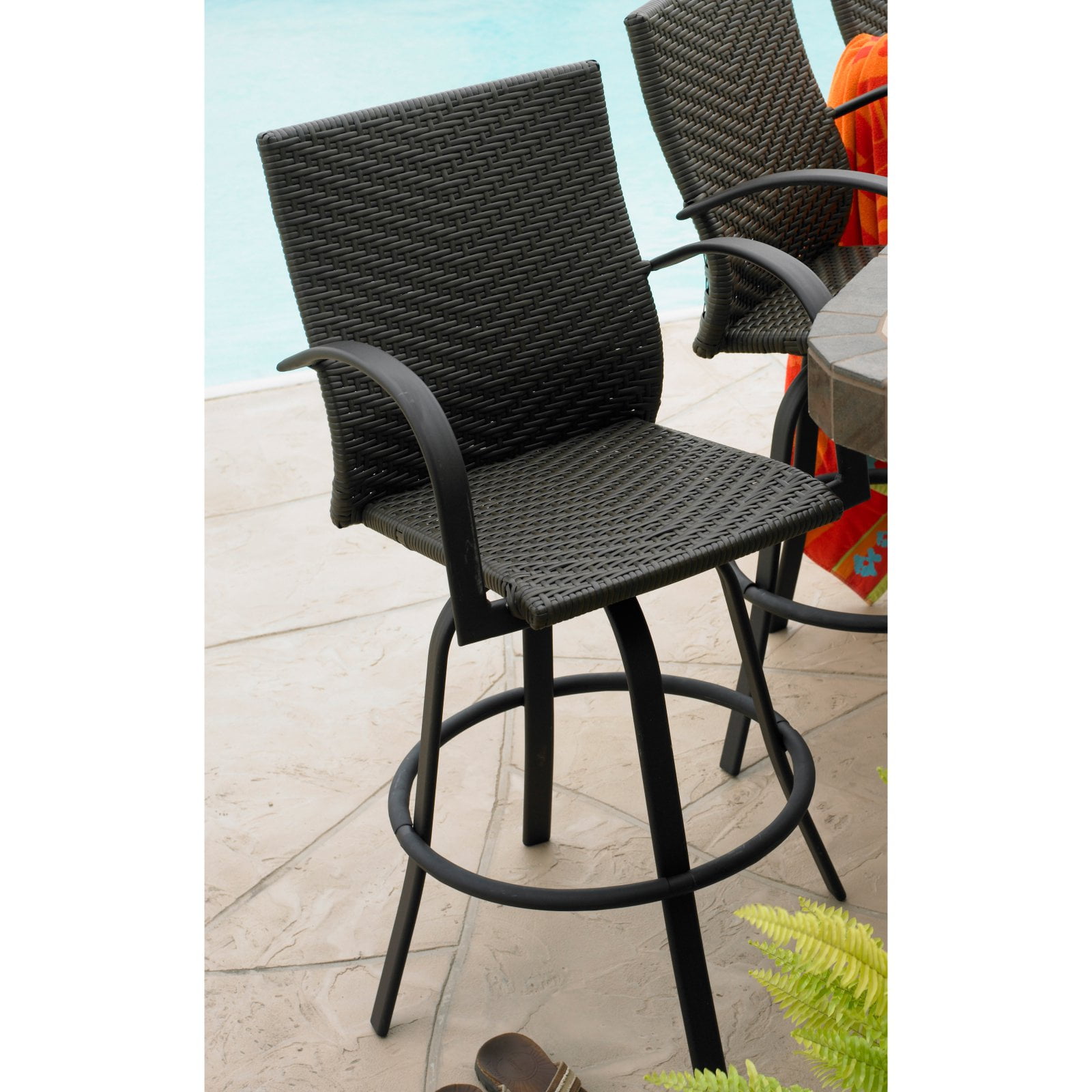 Outdoor GreatRoom Swivel Bar Stools Set of 2