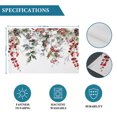 thumbnail image 6 of Christmas Placemats Set of 6, Xmas Tree Botanical Red Berry Pinecone Washable Wipeable Table Mats for Dining Tables, Indoor Outdoor Kitchen Place Mats for Holiday Party Table Decor, 6 of 9