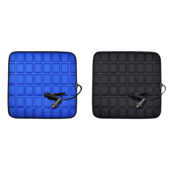 Funda Calefactora para Asiento Coche 12V Cojín Calefactor 40W Antideslizante () Azul