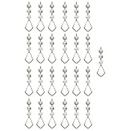 

25 Pack Crystal Beaded Hoop Chandelier Parts Dream Catcher Suncatcher Pendant DIY Home Garden Decor