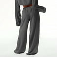 thumbnail image 4 of Womens Linen Pants Wide Leg Loose Cotton Swimsuit Coverups Summer Pants Beach Vacation Outfits Dark Gray S, 4 of 4