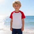 thumbnail image 2 of GERsome 3 Pack Boys Girls T-Shirts Raglan Short Sleeve Color Block Cotton Soft Crewneck Tee Shirts, 2 of 9