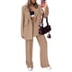 thumbnail image 1 of Conjunto PRETTYGARDEN Blazer Oversize y Pantalones Palazzo Anchos Caqui XXL, 1 of 8