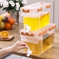 thumbnail image 3 of 3.5L Food-Grade Plastic Beverage Dispenser with Integrated Tap - Lightweight Large Capacity Cold Water/Ice/Juice Storage Container for Home, Office, Restaurants & Parties (Moonlight White), 3 of 5