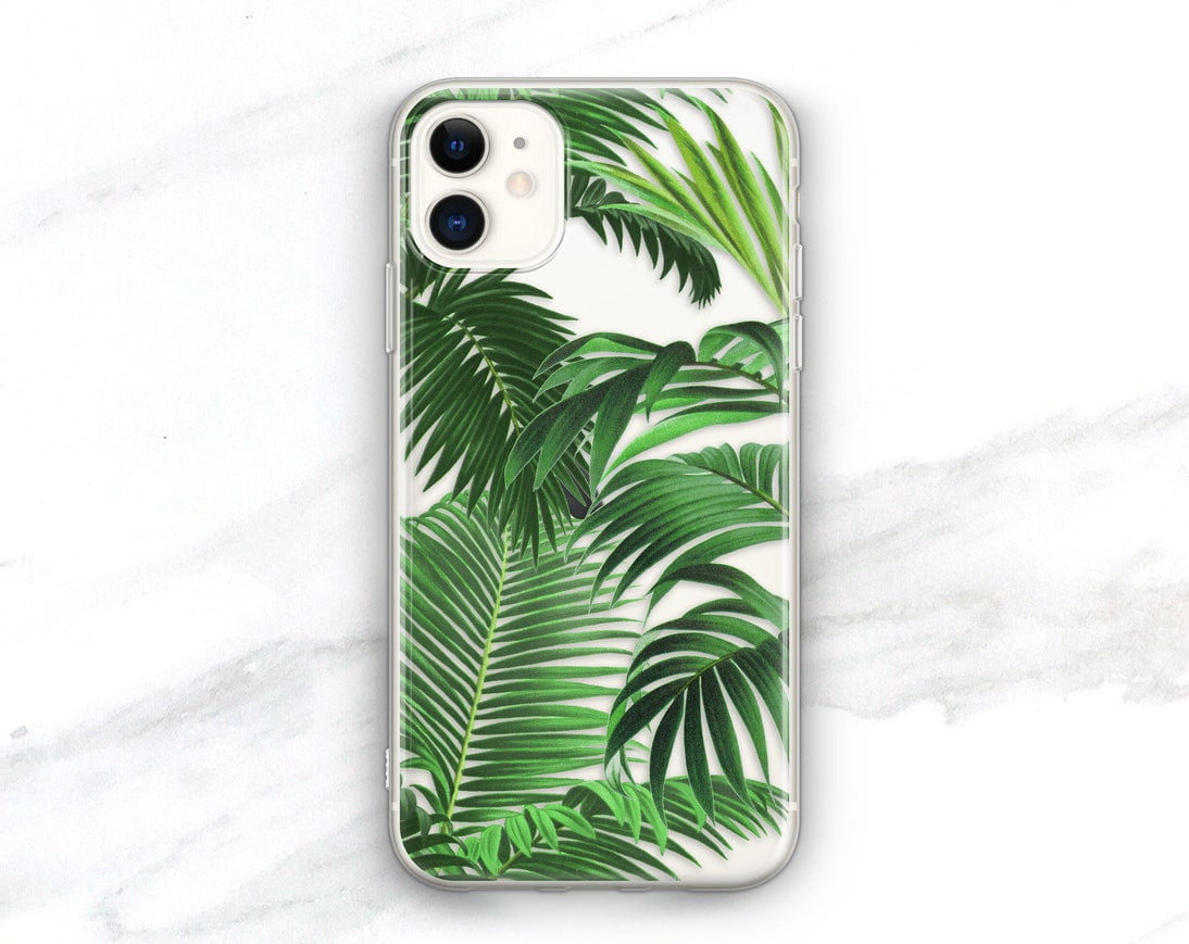 iPhone 13 Pro Max Case Tropical iPhone 11 Xs, Xr, 8 Case Clear Palm Beach iPhone 12 Pro Case