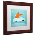 thumbnail image 3 of Carla Martell 'Fox in Car' Matted Framed Art, 3 of 5