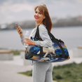 thumbnail image 6 of Rateoe Vintage Starry Sky Puppy Pattern Gym Bag for Women, Duffle Bag for Travel with Wet Pocket, Carry on Weekender Bags for Women, Water Resistant Travel Bag Duffel Bag, 6 of 7