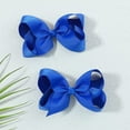 thumbnail image 5 of 2 PCS 4.5" Hair Bows for Girls Alligator Clips Grosgrain Ribbon Solid Color Hair Accessories for Little Teen Toddler Girls Kids-Royal Blue, 5 of 5