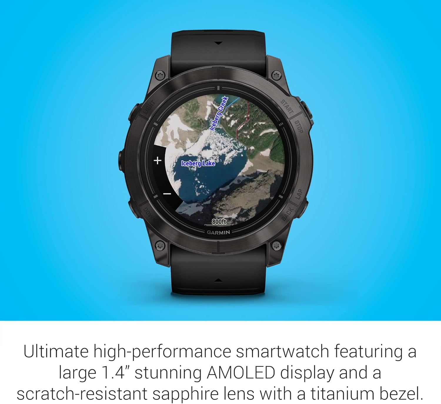 GARMIN, 361-00147-10, Epix Pro Gen 2 Sapphire Edition 51mm ,Oximeter, GPS Smartwatch, 744 Hour Battery Life, Android, iOS, Windows, macOS, Black, 1 Count