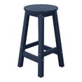thumbnail image 2 of Costaelm Paradise 24" HDPE Round Outdoor Patio Counter Height Bar Stool, Navy Blue, 2 of 8