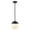 Gray, variant on Golden Lighting Dixon 1-light Pendant in Matte Black and Opal Glass