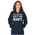 thumbnail image 3 of United States Navy Logo Since 1775 Unisex Fleece Graphic Zip Up Hoodie Brisco Brands 5X, 3 of 5
