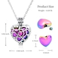 thumbnail image 2 of Cremation Jewelry Heart Urn Necklaces for Ashes for Women Flower Memorial Mini Keepsake Ashes Hollow Pendant Ashes Holder, 2 of 5
