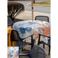 thumbnail image 5 of Outdoor Tablecloth with Umbrella Hole for Patio/Picnic/Party/Camping, Navy Blue Coastal Waterproof Table Cloth Square Cover Washable, Nautical Summer Beach Ocean Coral Wooden (54"x 54"), 5 of 9