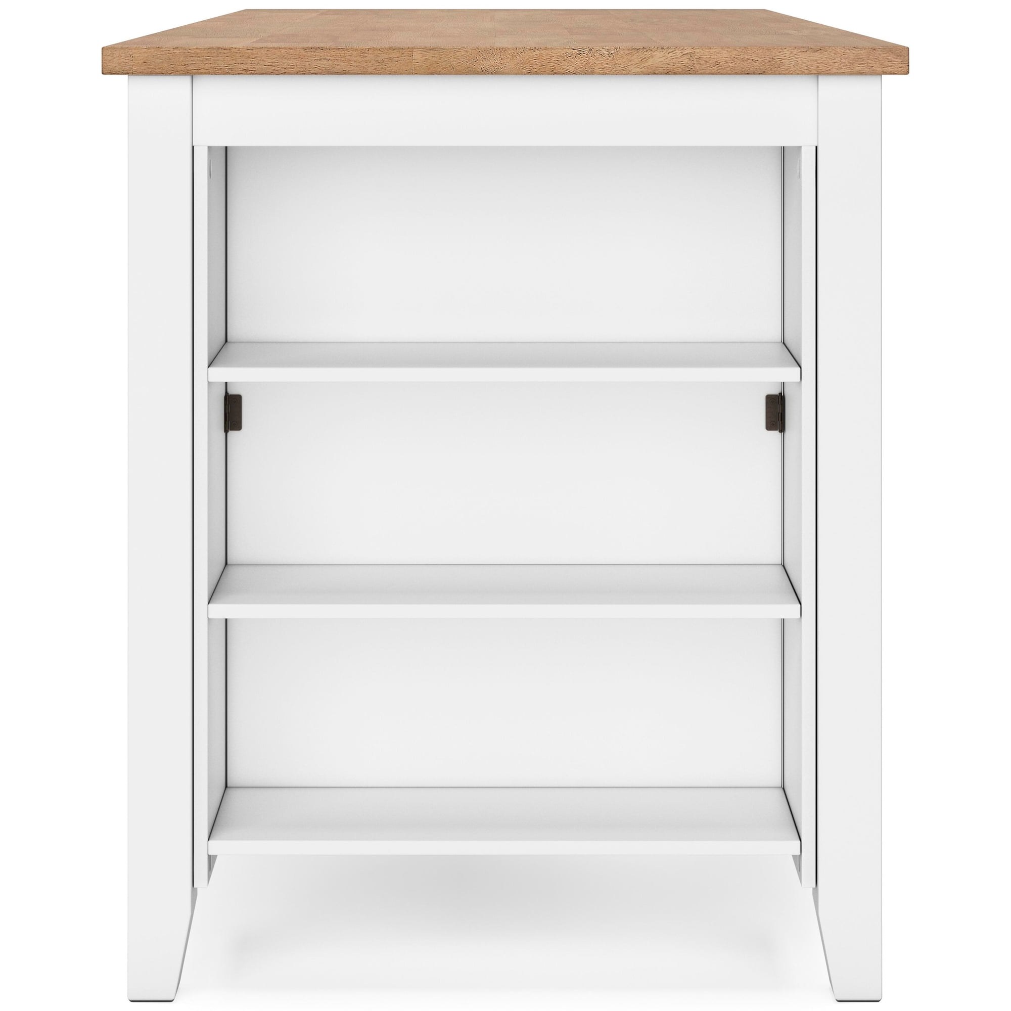 Signature Design by Ashley Gesthaven Counter Height Dining Table with Butcher Block Top, White