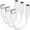 thumbnail image 1 of wonima11 USB c to Headphone Jack Adapter,White，3pcs，Compatible with Samsung S20/S20+/S20 Ultra, Pixel 4/+ 4XL, and More USB C Devices, 1 of 1