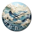 thumbnail image 2 of Designart "Kinetic Waves in the World of Art I" Nautical & Beach Oversized Wall Clock, 2 of 5