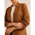 thumbnail image 2 of Scoop Women's Ultimate Crepe Scrunch Sleeve Blazer, Sizes XS-XXL, 2 of 5