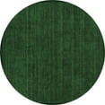 thumbnail image 1 of Ahgly Company Indoor Round Solid Emerald Green Modern Area Rugs, 6' Round, 1 of 4