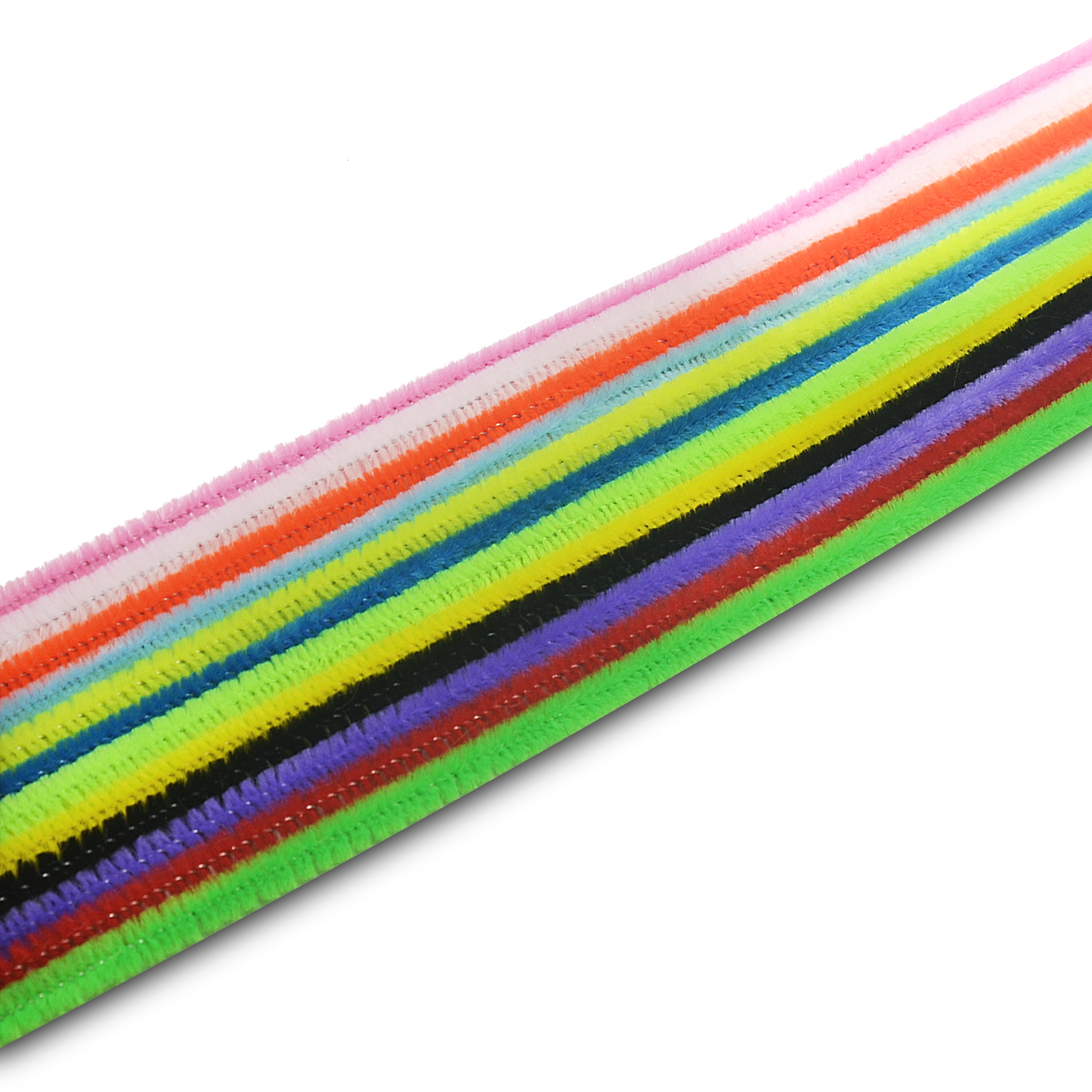 Neon Stems Pipe Cleaners, 6mm X 12 Inch, 100 Pack Blue Green Yellow Orange  Felting Art Craft Animal Cousin DIY 