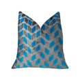 thumbnail image 1 of Plutus PBRAZ195-2026-DP Coussin de Luxe Fait Main Turquoise & Gris, 20 x 26 Po. Standard, 1 of 3