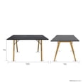 thumbnail image 3 of Mesa Comedor Mundo In Frankfurt Negro Rectangular 120x70 cm, 3 of 8