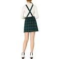 thumbnail image 3 of Vestido Casual con Tirantes Ajustables de Cuadros para Mujeres INSPIRE CHIC XL Verde Negro, 3 of 6
