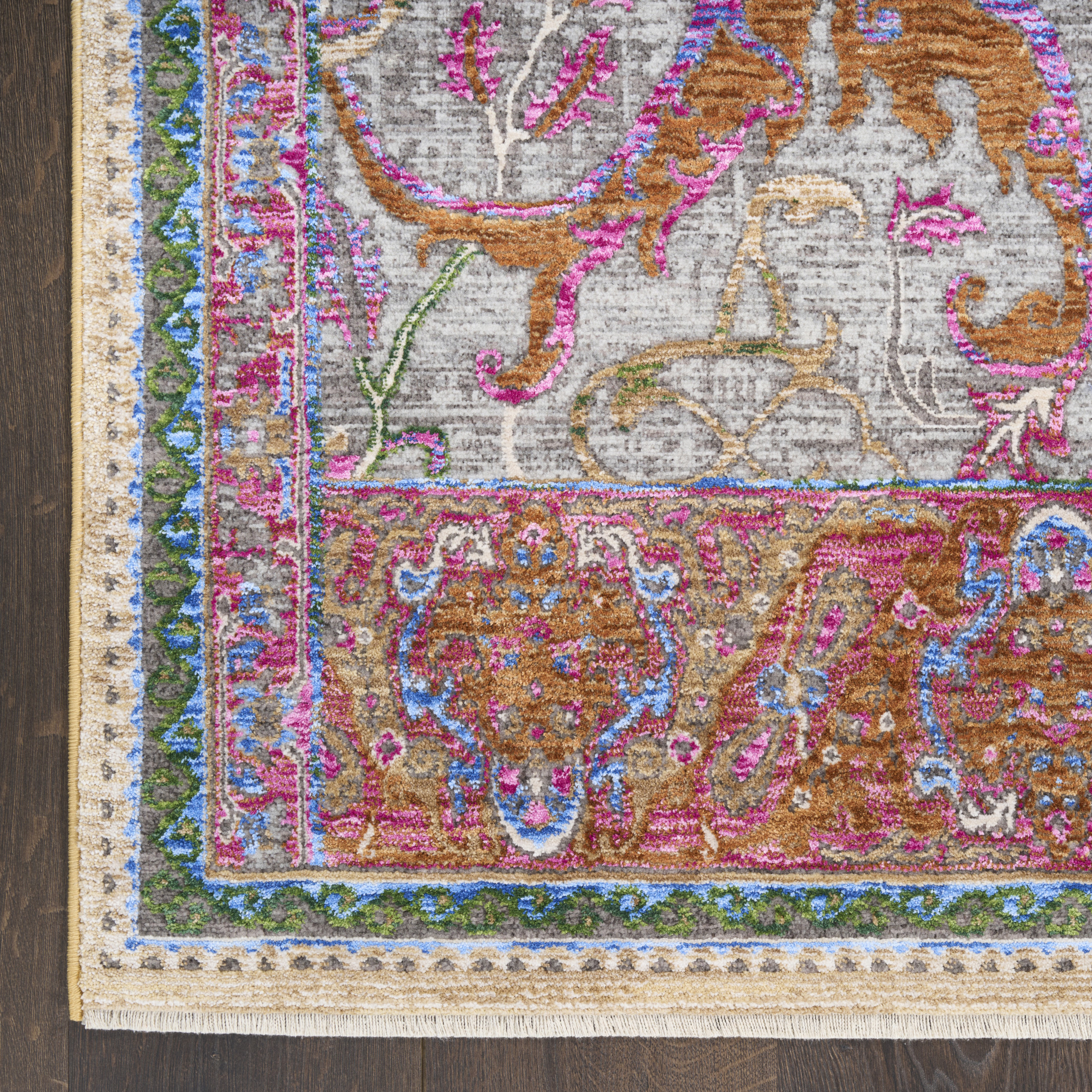 Nourison Quaint Harmony 8'10" x 11'2" Pink Multicolor Bohemian Indoor Rug
