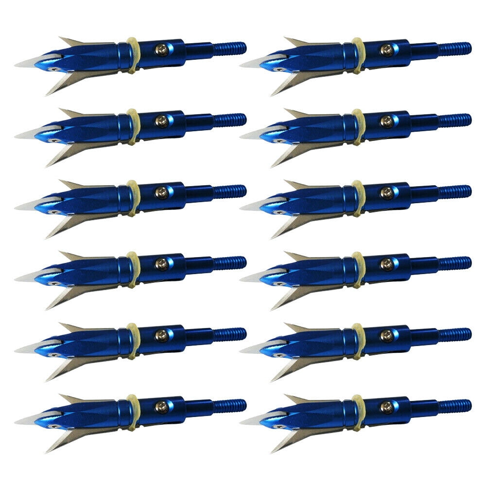 12pcs Hunting Broadheads 2.3" Cut Crossbow Compound Bow Arrowhead 100