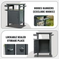 thumbnail image 5 of CoSoTower Grill Carts Outdoor with Storage and Wheels, Whole Metal Portable Table and Storage Cabinet for Bbq,Deck,Patio,Backyard(Dark Grey), 5 of 6