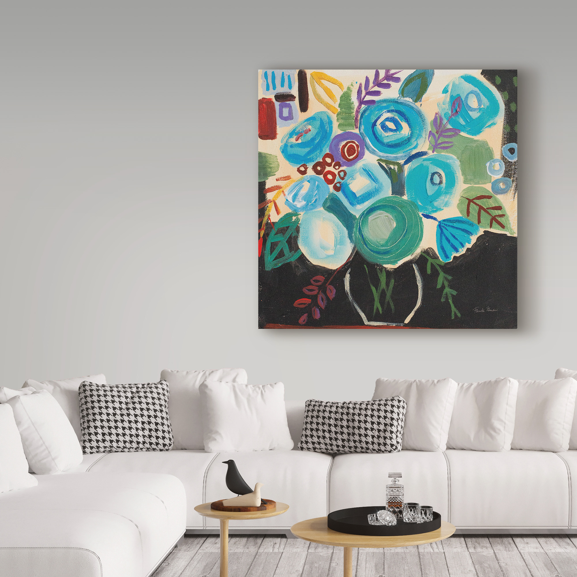 Trademark Fine Art 'Bold Blue' Canvas Art by Farida Zaman