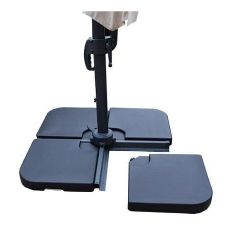 - Oakland Living Corporation 4 pc Umbrella Stand can be filled with water or sand for weight