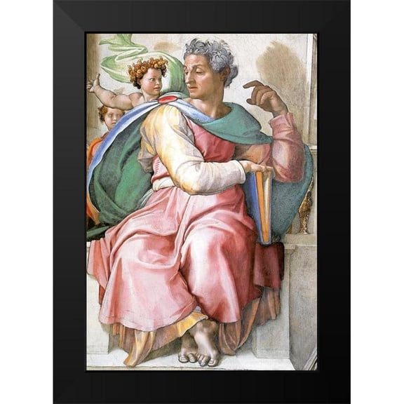 Michelangelo 11x14 Black Modern Framed Museum Art Print Titled - Isaiah