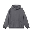 thumbnail image 2 of Hinvhai Oversized Hoodie Men Vintage Cotton Casual Hooded Sweatshirt Trendy Baggy Basic Hoodies Retro Pullover Streetwear Dark Gray XL(XL), 2 of 7