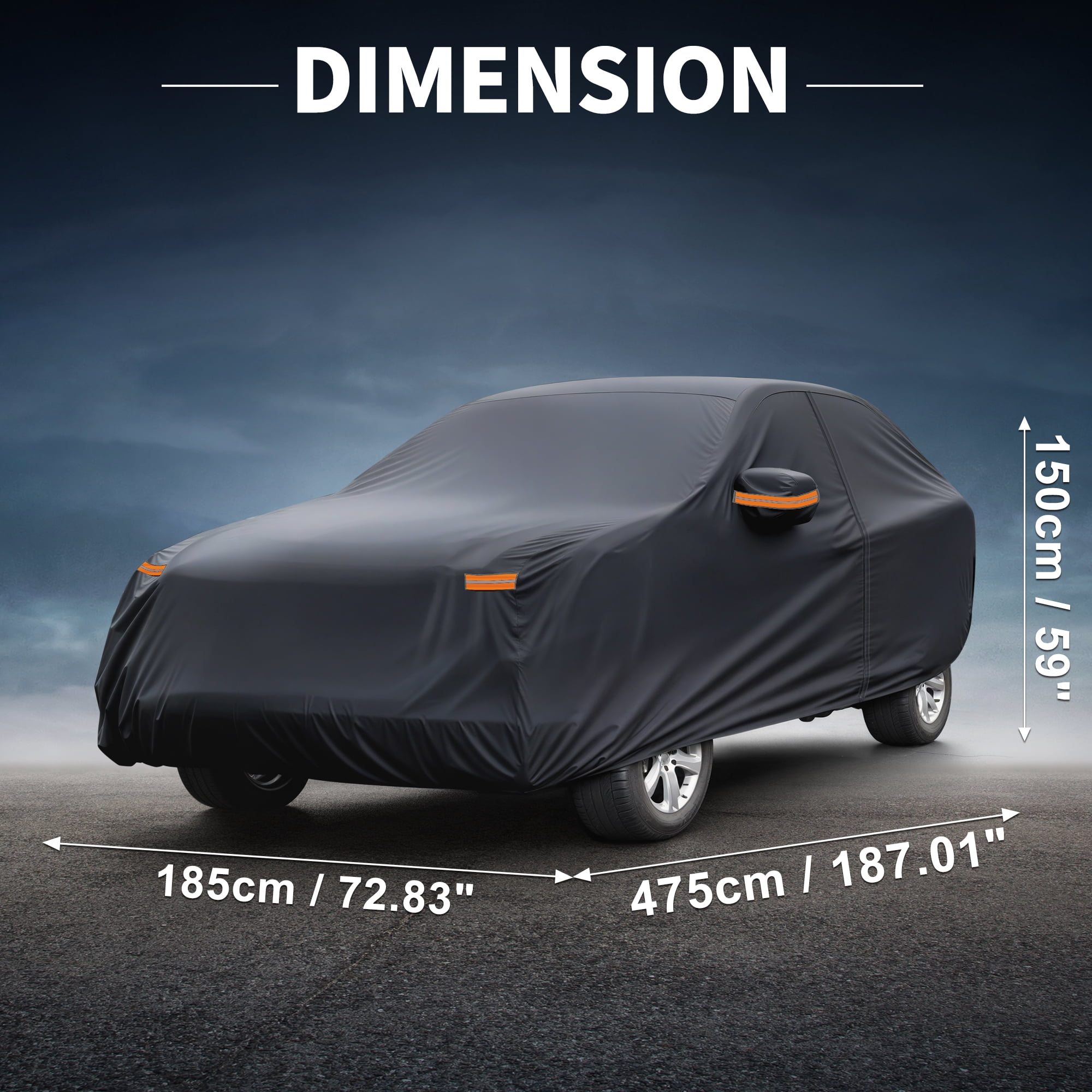 Unique Bargains Aluminum Car Cover for Subaru Forester 187.01"x72.83"x59.06"