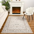 thumbnail image 2 of TWINNIS Area Rugs for Living Room Ultra-Thin Anti Slip Backing Rug, Vintage Large Area Rug for Living Room,Beige,4'x6', 2 of 7