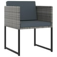 thumbnail image 2 of vidaXL 13 Piece Garden Dining Set with Cushions Poly Rattan Grey, 2 of 3