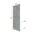 thumbnail image 5 of L Series 30in. X 84in. French Gray Finished DIY Knotty Pine Wood Sliding Barn Door With Hardware Kit, 5 of 5