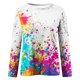 thumbnail image 4 of Liquidación ICHUANYI, jersey de manga larga calado con encaje de cuello redondo estampado informal para mujer, blusa adelgazante, camisetas ICHUANYI WER2023082205249, 4 of 5