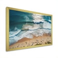 thumbnail image 2 of Designart "Majesty in Blue Aerial Beach Views I" Beach Framed Wall Art Decor - Coastal White Beach & Ocean Entryway Framed Wall Art Print, 2 of 6