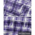 thumbnail image 6 of Purple Checkered Linen Curtain Valance for Bedroom/Bathroom/Kitchen/Office/Living/Dining Room Window,Vintage Watercolor Purple Plaid Rod Pocket Topper Decorative Cafe Drapes Panel 60"x18", 6 of 6