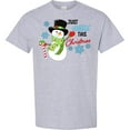 thumbnail image 3 of Inktastic Just Chillin' This Christmas Fun Snowman in Top Hat T-Shirt, 3 of 5