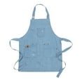 thumbnail image 3 of Ayesha Curry Chef & Hostess Kid Apron | Denim | Perfect for your kitchen, garden, the art room or anywhere you interact with your toddlers, 3 of 5