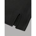 thumbnail image 6 of Women's Black Strapless Mini Dress - Bodycon Fit with Front Slit, 6 of 7